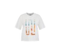 T-Shirt SPORTALM KITZBÜHEL, Damen, Gr. 44, egret (03), Single Jersey, Obermaterial: 100% Baumwolle, unifarben, relaxed fit taillenbedeckt, Rundhals, eingesetzt abgesteppte Kante, Shirts T-Shirt, Relax