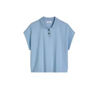 Poloshirt MARC O'POLO DENIM "aus schwerem Single Jersey", Damen, Gr. XS, blau (flaxflower blau), Obermaterial: 100% Baumwolle, unifarben, normaler Saum, Shirts (77815814-XS) flaxflower blau