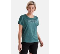 T-Shirt STOOKER WOMEN "CARLY Sport T-Shirt", Damen, Gr. 48/50, grün meliert, Feinstrick, 100% Polyester, loose fit, Rundhals, Shirts T-Shirt, Sport T-Shirt kurzarm für Damen (71692426-XL) grün meliert