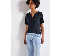 STREET ONE Damen 3226956 Shirt im Tunika-Look, Deepwater Blue, 34