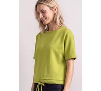 T-Shirt STREET ONE, Damen, Gr. 36, apple lime, Stoff, 46% Modal, 46% Polyester, 8% Elasthan, unifarben, normal normal, Rundhals, abgesteppt, Shirts T-Shirt, mit Elastiksaum und Tunnelzug (69518741-36)