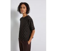 Street One Frauen Batwing Print-Shirt in Schwarz, Gr: 36