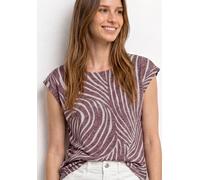 Street One Frauen Dropped Shoulder Shirt im Ausbrenner-Look in Rot, Gr: 36