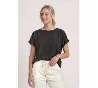 Street One 2-in-1 Shirt aus Chiffon mit Boat Neck Black Coffee 36