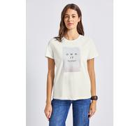 Street One Frauen T-Shirt mit Print in Weiß, Gr: 36