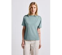 Street One Frauen Shirt mit Strukturdetail in Blau, Gr: 38