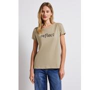 Street One Frauen T-Shirt mit Wording in Beige, Gr: 38