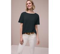 Street One Strukturshirt in Unifarbe deep Bound Green 38