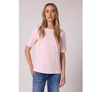 T-Shirt STREET ONE, Damen, Gr. 38, minimal rose, schwarz clouded b., Web, 100% Baumwolle, unifarben, normal normal, U-Boot-Ausschnitt, abgesteppt, Shirts T-Shirt, mit U-Boot-Ausschnitt (12748029-38) m
