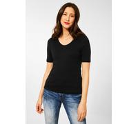 Street One Damen A317665 Basic Kurzarmshirt, Schwarz, 38