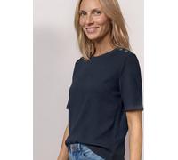 Street One Kurzarmshirt Damen Gr. 40 Jersey Schwarz Rundhals Hüftbedeckend