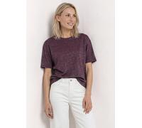 Street One Frauen Dropped Shoulder Shirt mit Glitzerdetails in Rot, Gr: 40