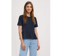 Street One - T-Shirt mit Schößchen blau - Gr. - 40