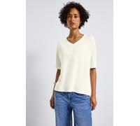 Damen Strick-Look V-Neck T-Shirt