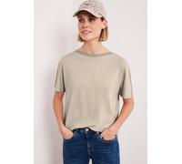 Street One Frauen Dropped Shoulder Shirt mit Glitzer in Beige, Gr: 42