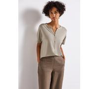 T-Shirt STREET ONE, Damen, Gr. 42, morning beige, Jersey, Obermaterial: 95% Viskose, 5% Elasthan, unifarben, lässig geschnitten hüftbedeckend, Rundhals, Shirts T-Shirt, im Tunika-Look (57333467-42) mo