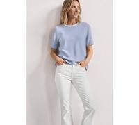 Street One Frauen T-Shirt im Strick-Look mit Rundhals in Blau, Gr: 44