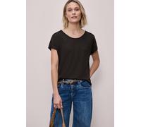 Street One Frauen Dropped Shoulder Shirt im Leinen-Look in Braun, Gr: 44