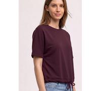 Street One T-Shirt mit Rundhals im Silk-Look Rustic Rouge 44