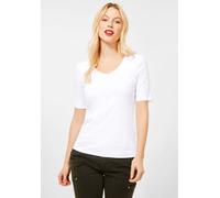 T-Shirt STREET ONE Gr. 44, weiß (white) Damen Shirts (72937764-44) white