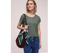 Dropped Shoulder Shirt im Leinen-Look