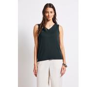 STREET ONE Damen A323623 V-Neck Top, Pine Grove Green, 46