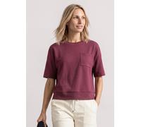 T-Shirt STREET ONE, Damen, Gr. 46, lila (schwarz clouded blush), Web, 60% Baumwolle, 40% Polyester, unifarben, regular fit normal, Rundhals, abgesteppt, Shirts T-Shirt, im soften Baumwoll-Mix (3944014
