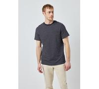 Street One MEN Männer T-Shirt mit Strukturstreifen in Blau, Gr: M