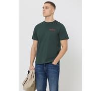 T-Shirt STREET ONE MEN, Herren, Gr. 3XL, grün (sea grün), Web, 100% Baumwolle, bedruckt, normal normal, Rundhals, abgesteppt, Shirts T-Shirt, aus reiner Baumwolle (70548965-XXXL) sea grün