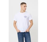 T-Shirt STREET ONE MEN, Herren, Gr. XL (44), hellweiß, Web, 60% Baumwolle, 40% Polyester, meliert, regular fit normal, Rundhals, abgesteppt, Shirts T-Shirt, im soften Baumwoll-Mix (65986621-XL) hellwe