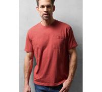 Street One MEN Männer T-Shirt mit Rundhals im Washed-Look in Rot, Gr: XL
