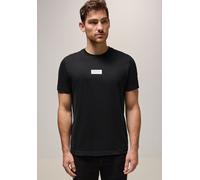 T-Shirt STREET ONE MEN, Herren, Gr. XL (44), schwarz, Web, Material: 100% Baumwolle; Farbe silver grey melange: 90% Baumwolle, 10% Viskose, bedruckt, normal normal, Rundhals, Bündchen, Shirts T-Shirt,
