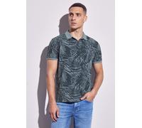 T-Shirt STREET ONE MEN, Herren, Gr. XXL (46), blau (dusty blau), Web, 100% Baumwolle, bedruckt, normal normal, V-Ausschnitt, Bündchen, Shirts T-Shirt, aus reiner Baumwolle (30652621-XXL) dusty blau