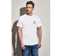 Street One MEN Männer Rundhalsshirt in Weiß, Gr: XXL