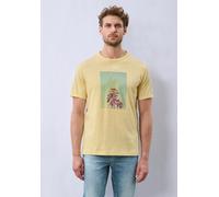 Street One MEN Männer T-Shirt mit Fotoprint in Gelb, Gr: 3XL