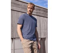 T-Shirt STREET ONE MEN, Jungen, Gr. 3XL, schwarz ink blau, Jersey, 60% Baumwolle, 40% Polyester, gestreift, regular fit normal, Rundhals, abgesteppt, Shirts T-Shirt, Jersey (43673768-XXXL) schwarz ink