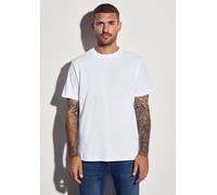 T-Shirt STREET ONE MEN, Jungen, Gr. 3XL, weiß, Web, 100% Baumwolle, unifarben, normal normal, Rundhals, abgesteppt, Shirts T-Shirt, aus reiner Baumwolle (45381636-XXXL) weiß