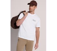 T-Shirt STREET ONE MEN, Jungen, Gr. S (38), hellweiß, Web, 100% Baumwolle, bedruckt, comfort fit normal, Rundhals, normaler Saum, Shirts T-Shirt, mit Rundhalsausschnitt (31524426-S) hellweiß