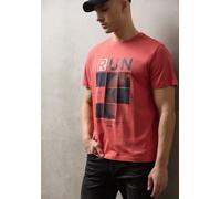 T-Shirt STREET ONE MEN, Jungen, Gr. XL (44), dull coral, Web, 100% Baumwolle, bedruckt, normal normal, Rundhals, abgesteppt, Shirts T-Shirt, aus reiner Baumwolle (33003667-XL) dull coral