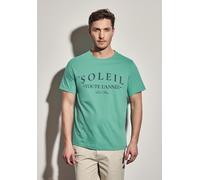 Street One MEN Männer T-Shirt mit Wording in Grün, Gr: XL