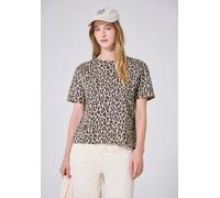 T-Shirt STREET ONE STUDIO, Damen, Gr. 34, light buffed beige, Web, 100% Baumwolle, comfort fit normal, Rundhals, normaler Saum, Shirts T-Shirt, mit Rundhalsausschnitt (89041230-34) light buffed beige