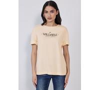 Street One Studio Frauen T-Shirt mit Wording in Beige, Gr: 34