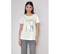 Street One Studio Frauen T-Shirt mit Folien-Print in Weiß, Gr: 38