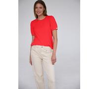 Street One Studio Frauen T-Shirt mit Rundhals und Knopfdetail in Rot, Gr: 40
