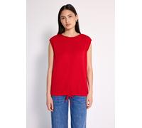 Street One Studio Frauen Leinen-Look Shirt mit Tape in Rot, Gr: 40
