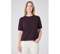Street One Studio Frauen Basic T-Shirt mit Kurzarm und Rundhals in Lila, Gr: 42