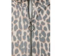 T-Shirt STREET ONE STUDIO, Damen, Gr. 42, light buffed beige, Stoff, 60% Polyester, 35% Viskose, 5% Elasthan, animal-print, comfort fit normal, hoch geschlossener Ausschnitt, normaler Saum, Shirts T-S