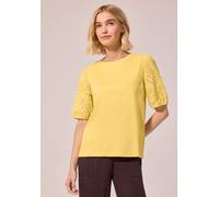 Street One Studio T-Shirt mit Embroidery Ärmeln snap Yellow 42