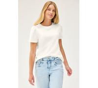 Street One Studio T-Shirt in Unifarbe mit Raffung Off White 44