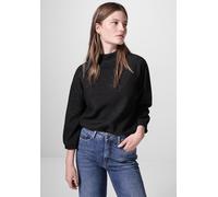 Street One Studio Frauen Glänzendes Shirt in Schwarz, Gr: 46